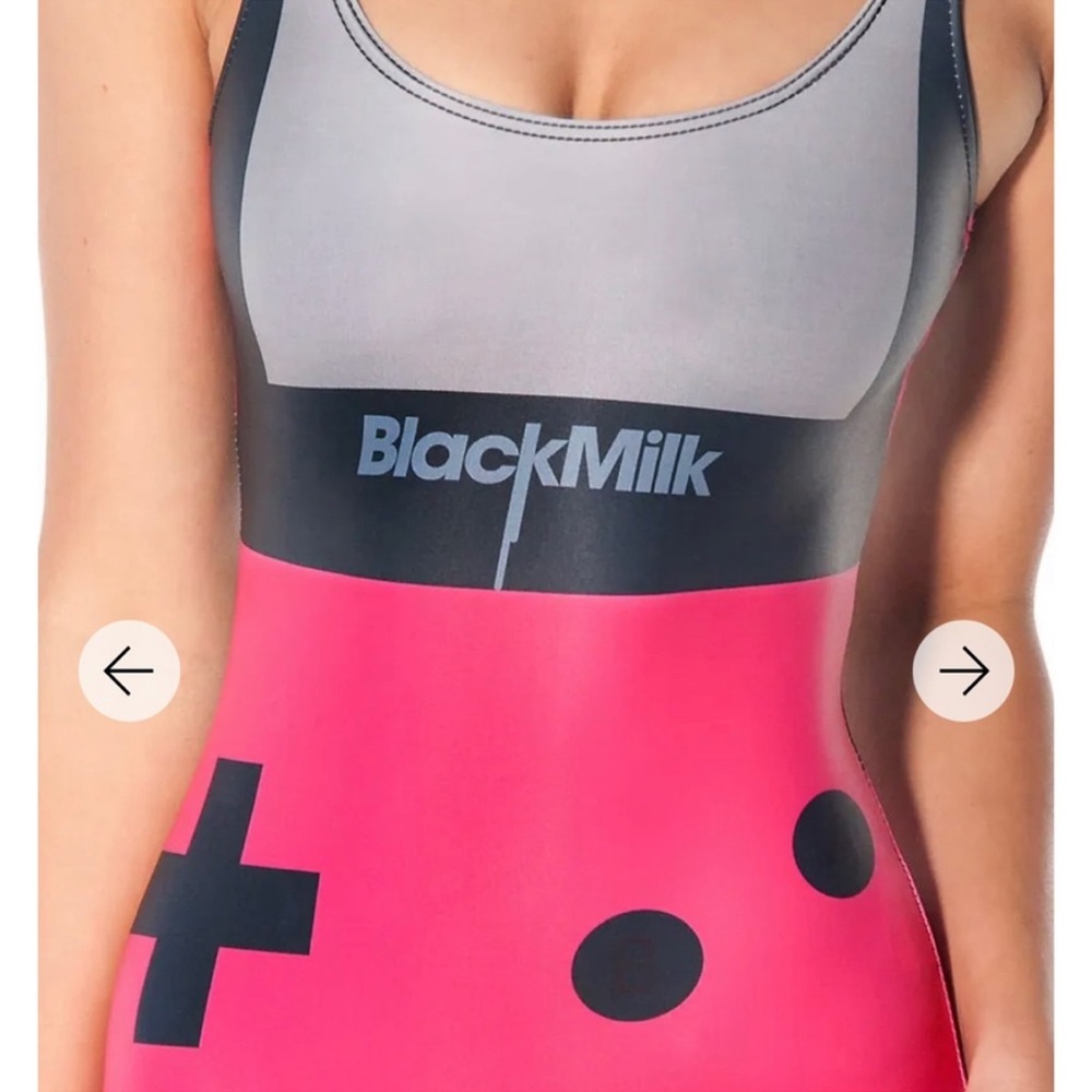 BLACKMILK MUSEUM COLLECTION PINK GAME BOY SWIM SUIT XS COLLECTIBLE BLACK MILK